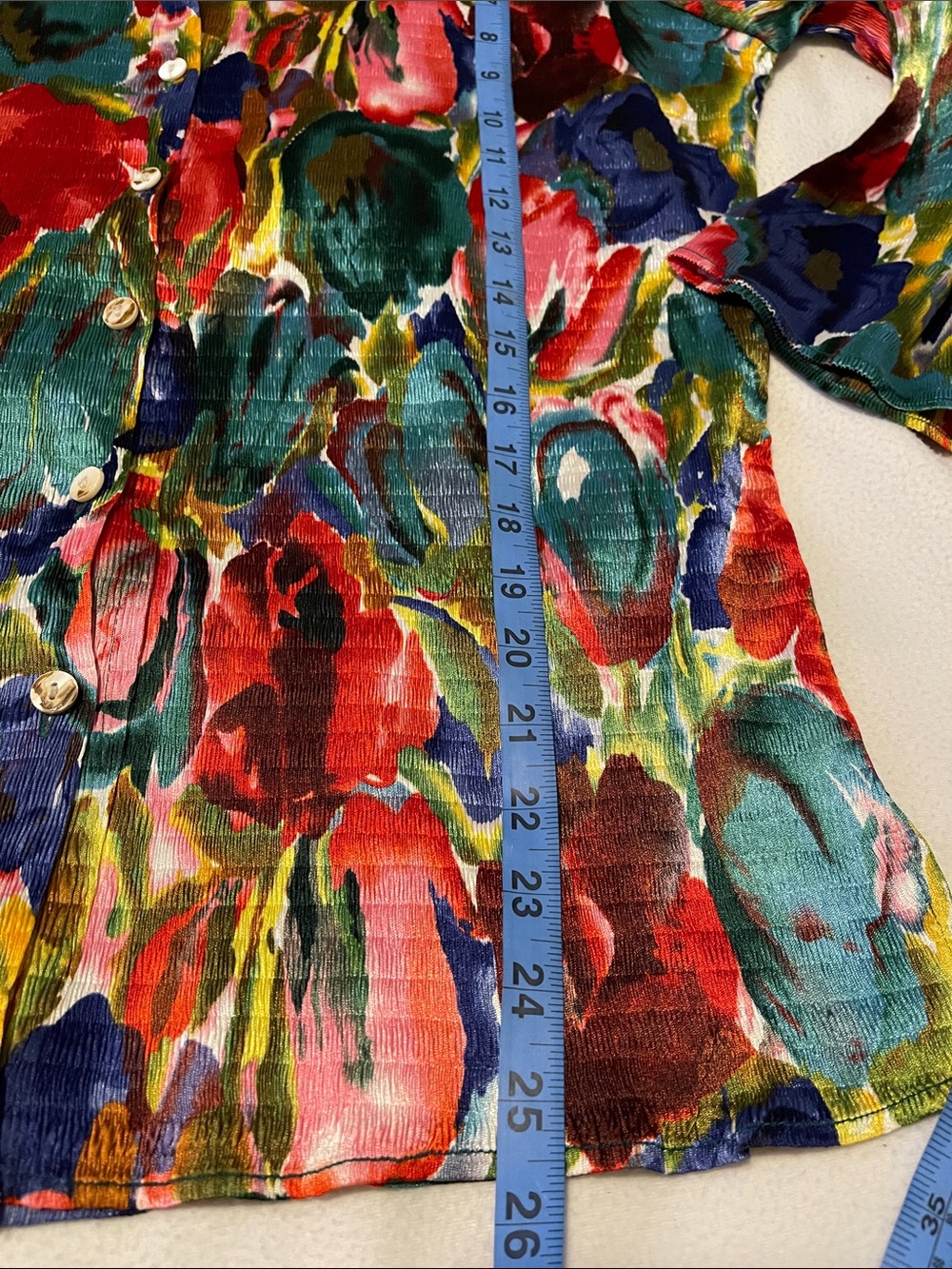 Coldwater Creek Multicolor Floral Button-Down Shirt - Picture 5 of 5